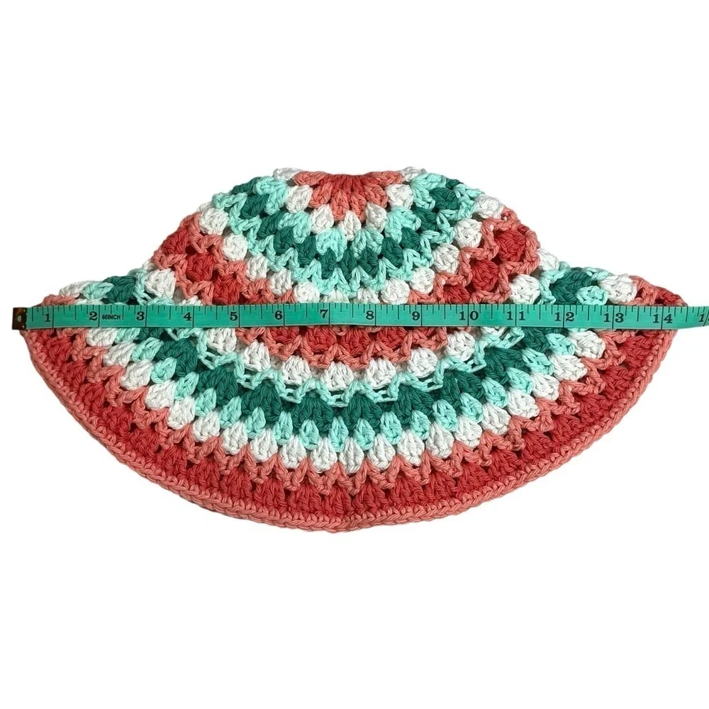 The Kelp Crochet Bucket Sun Hat Cotton Yarn Handcrafted Handmade by Seller - Picture 5 of 14